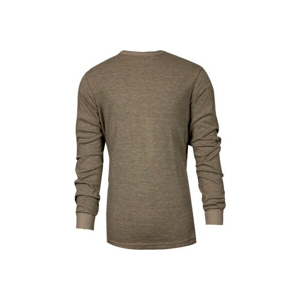 TECGEN CC Flame Resistant Long Sleeve T-Shirt, S, Tan,